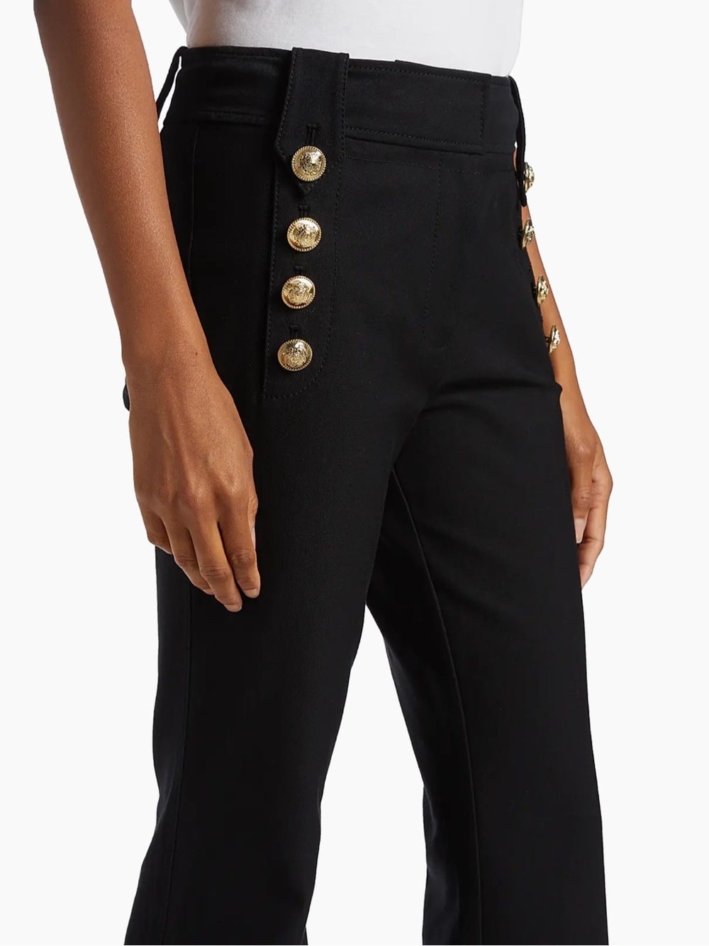 10 Crosby Derek Lam Robertson Black Sailor Ponte Flare Pants - Picture 4 of 13